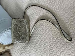 Kate Spade Silver Crossbody Bag Glitter Small